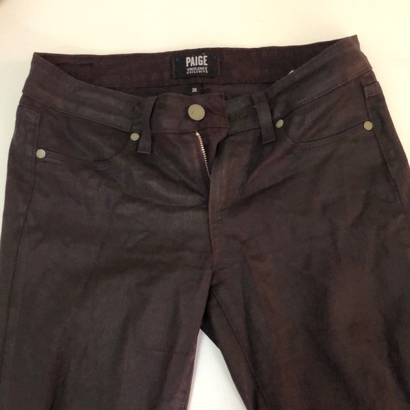 Paige aubergine coated jeans - Picture 1 of 3